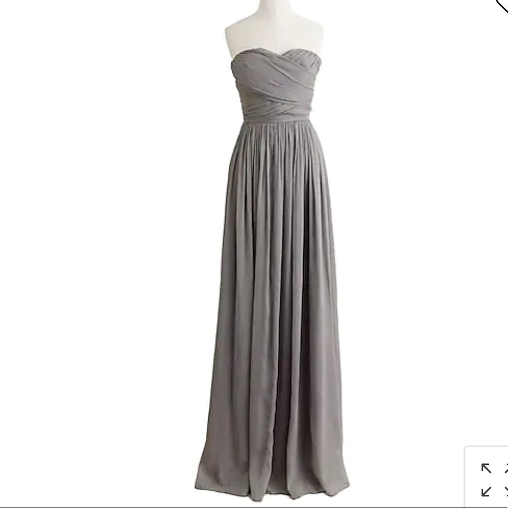 J. Crew Arabella long dress in silk chiffon size 10 color:plum